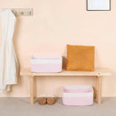 Large Storage Baskets for Organizing, Closet Shelf Baskets for Clothes Blanket Towels, Baby Nursery, Toy Bins Box, Woven Rope Baskets, 17 x 13 x 7.5”, 4 Packs Woven Pink by CozyNest Decor