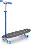2-in-1 Kids Skateboard & Lean-to-Steer Scooter with Detachable Handlebar, LED Light-Up Wheels, Adjustable Height – Beginner Surf Skateboard for Ages 3+ by TinyTreasures Baby Boutique