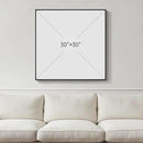 Framed Black Abstract Wall Art, Modern Canvas Prints Paintings Artwork for Walls, Square Minimalist All Black Pictures for Living Room, Hallway, Fireplace, Bedroom, Office, Bathroom Wall Decor by CozyNest Decor