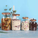 1 Gallon Glass Jar with Airtight Lid and Anti-Skid Bottom for Dry Food Storage by CozyNest Decor