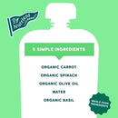 Serenity Kids 6+ Month Organic Veggie Puree Baby Snacks Pouches - Carrot, Spinach & Basil - No Sugar Added, BPA Free & Allergen Free Baby Puree Pouches - 3.5 Oz, 6 Pack by TinyTreasures Baby Boutique