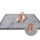 Baby Play Mat for Floor,1.3" Thick Memory Foam Tummy Time Mat,Soft Coral Velvet Nursery Rug,Large Non Slip for Crawling,Toddlers,Infants,Kids,Yoga & Tatami Style for Living Room(Dark Gray) by TinyTreasures Baby Boutique