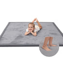 Baby Play Mat for Floor,1.3" Thick Memory foam Tummy Time Mat for Toddlers,Infants,kids,Water-Repellent Soft Nursery Rug ,Extra Large Non Slip for Crawling&Yoga,Tatami Style for Living Room(Dark Grey) by TinyTreasures Baby Boutique