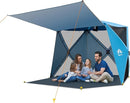 Night Cat Pop-up Beach Tent: 3 4 Persons Beach Shelter with Canopy and Footprint, UPF 50+ UV Protection Backyard Camping Outdoor Canopy Poles Not Included by TinyTreasures Baby Boutique