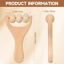 Ciieeo 2Pcs Wooden Massage Roller - Compact Handheld Tool for Foot Shoulder Neck and Waist Relaxation - Improve Sleep Quality by CozyNest Decor