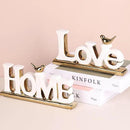 White and Gold Decor Statue - Home and Love Sign Decoration - Gold Bird with Home Sculpture - Figurine Decorative Ornaments for Living Room, Bedroom, Desktop, Cabinets by CozyNest Decor