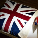 UKELER Flannel Sherpa Throw 60'' x 50'' Union Jack Fleece Blanket Soft Comfy Flannel Blanket Throws for Bed/Couch/Sofa/Office/Camping by CozyNest Decor
