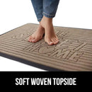 GORILLA GRIP 100% Waterproof All-Season WeatherMax Doormat, 47x35, US Designed Natural Rubber, Stain and Fade Resistant, Low Profile Indoor Outdoor Door Mats, Easy Clean Patio Mat, Home Sweet Home by CozyNest Decor