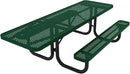 Coated Outdoor Furniture Heavy-Duty Portable ADA-Compliant Outdoor Picnic Table, Punched Steel Patio Dining Furniture Made in America (8ft Rectangular, One-Side Handicap, Green) by GreenHaven Gardens