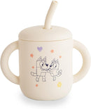 mushie x Bluey 100% Silicone Training Cup & Straw for Toddlers | 6 Months+ (Bluey Ivory) by TinyTreasures Baby Boutique