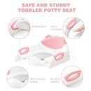Potty Training Seat with Step Stool Ladder, SKYROKU Potty Training Toilet for Kids Boys Girls Toddlers - Comfortable Safe Potty Seat with Anti-Slip Pads Ladder Pink by TinyTreasures Baby Boutique