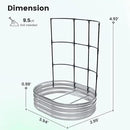 KING BIRD Raised Garden Bed with Wall Trellis Galvanized Planter Garden Box Outdoor for Gardening, Climbing Vegetables, Flowers 3.94x2.95x0.98 Ft, Silver by GreenHaven Gardens