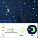 100 Stars and 1 Moon Glow in The Dark Luminous Fluorescent 3D Plastic Glow Stars Moon for Ceiling, Glowing Wall Stickers Create a Realistic Starry Sky, Room Decorations (Green) by CozyNest Decor