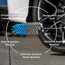 Long Reach Drill Brush Attachment, All Purpose for Car Tires, Wheels, Wheel Wells, Engine Bays, Exhaust Pipes, Running Boards, Hard to Reach Areas, with Heavy Duty Non-Scratch Nylon Bristles by GreenHaven Gardens