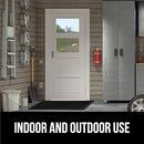 GORILLA GRIP 100% Waterproof All-Season WeatherMax Doormat US Designed Natural Rubber, Stain and Fade Resistant, Low Profile Indoor Outdoor Door Mats, Easy Clean Patio Mat, 23x35, Black Diamond by CozyNest Decor