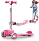 Unbreakable & Never Fall Down 2-in-1 Scooters Kids 3 Wheel Kick Scooter for Boys Girls Ages 3-8, Adjustable Height & Seat, Widened Non-Slip Deck, More Safer for Beginner Toddlers by TinyTreasures Baby Boutique
