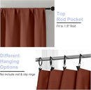 Simplebrand Ava Terracotta Blackout Curtains for Bedroom, 72 Inch Length, 2 Panels, Privacy Thermal Insulated, Rod Pocket, Window Curtains for Patio, French Door, W40 x L72 Inch by TinyTreasures Baby Boutique