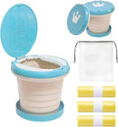 SunnySmile Travel Potty for Toddler, Portable and Foldable Toilet, Apply to Seat Emergency Toilet for Car, Camping, Outdoor, Indoor (green, large) by TinyTreasures Baby Boutique