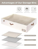 StorageWorks 117L Under Bed Storage Containers with Handles and Label Holder, 2 Pack Ultra-thick Fabric Underbed Bins, Closet Organizer for Clothes, Blankets, Sweater by CozyNest Decor