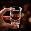KAMMAK 2 Pack Shot Glasses Bulk 2.5oz Cool Shot Glasses with Heavy Base for Whiskey, Vodka in Bar And Party Gifts for Men, Whisky Lovers, Wedding, Anniversary, Birthday by CozyNest Decor
