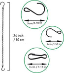 RIFNY Hanging Chains with Hooks, 15 Pieces 24 Inch Black Chain for Hanging Bird Feeders Planters Baskets Billboards Lanterns Wind Chimes Ornaments Outdoor/Indoor Use (24 inch 15pcs) by GreenHaven Gardens
