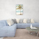 LURENCZH Tropical Beach Canvas Wall Art Seaside Palm Tree Picture Wall Decor Ocean Scenery Painting Prints for Bathroom Decor Framed(Beach-1,16.00" x 24.00") by CozyNest Decor