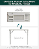 Frylr Small Folding Computer Desk – Portable 35.8 Inch Foldable Laptop Table, Collapsible and Compact for Easy Storage and Fast Setup, Lightweight for Small Spaces, Craft and Study Use, White Ash by CozyNest Decor