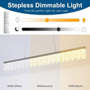 Modern Pendant Lights Kitchen Island, 50" Minimalist Dimmable LED Linear Light Fixture Silvery Gray Aluminum Bar Lights Hanging for Dining Room, Kitchen, Restaurant, Living Room by CozyNest Decor