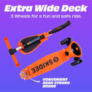 SKIDEE Kick Scooters for Kids Ages 3-5, Adjustable Height Foldable Scooter with Removable Seat, 3 LED Light Wheels, Rear Brake, Wide Standing Board, Suitable Up to 12 Year Old Boys/Girls by TinyTreasures Baby Boutique