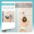 SAFELON 4 Pcs Transparent Safety Door Knob Covers for Toddler, Childproof Door Locks, Easy to Install (Clear-White) by TinyTreasures Baby Boutique