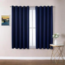 ChrisDowa Blackout Curtains 70 inches Wide for Bedroom - 2 Panels Set Extra Wide Grommet Thermal Insulated Room Darkening Curtains for Living Room (Navy Blue, 70 x 63 Inch) by CozyNest Decor