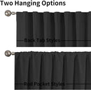 Joydeco 100% Blackout Curtains 108 inches Long for Bedroom Living Room - 2 Panels Set Burg Room Darkening Black Out Curtains for Bedroom Windows, Back tab Rod Pocket(52x108 inch,Black) by TinyTreasures Baby Boutique