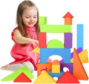 Large Building Foam Blocks for Toddlers – Giant Jumbo Big Building Blocks (18 Pieces) by TinyTreasures Baby Boutique