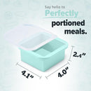 2-Cup Silicone Freezer Trays with Lids – Perfect for Meal Prep, Portion Control, and Easy Freezing-Meal Prep Container Molds for Soup,Leftovers (Bondi Mint, 2 Pack) by TinyTreasures Baby Boutique