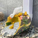 Ducks Gutter Downspout Extension Statues, Garden Decoration, Resin Animal Statue, 3"x4" Downspout Splash Block, Outdoor Decor by GreenHaven Gardens