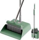 JOYMOOP Dark Teal Green Broom and Dustpan Set with 56” Handle, Upright Angle with Comb Teeth for Pet Hair and Hardwood Floors by CozyNest Decor