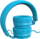 Puro Sound Labs PuroBasic Wired Headphones for Kids - Volume-Limiting & Adjustable with Microphone – Compatible with Smartphones, Tablets, PCs, and More – Safe, Durable Headphones for Kids – Blue by TinyTreasures Baby Boutique