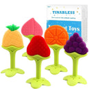 Teething Toys (5 Pack) - Tinabless Infant Teething Keys Set, BPA-Free, Natural Organic Freezer Safe for Infants and Toddlers, Silicone Baby Teethers by TinyTreasures Baby Boutique