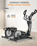 pooboo Elliptical Machine, Elliptical Exercise Machine with 16-Level Resistance&Hyper-Quiet Magnetic Driving System, Elliptical Machine for Home with LCD Monitor&15.5IN Stride, 350LBS Weight Capacity by CozyNest Decor