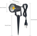 2 Pack Outdoor Landscape Lighting 5W COB LED Spotlights for Garden Lawn Wall Yard Path with Spiked Stand and Plug Adapter (Warm White) by GreenHaven Gardens