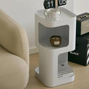 Modern Side Table,Small end Table for Small Spaces,Metal nightstand with Storage Shelf,Space-Saving Bedside Table Accent Table Drink Tables for Living Room,Bedroom.No Assembly Required by CozyNest Decor