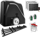 TOPENS DKR1100ST Solar Sliding Gate Opener Rack Drive Automatic Gate Motor for Heavy Driveway Slide Gates Up to 2600 Pounds, Electric Gate Operator Battery Powered with Solar Panel Remote Control Kit by GreenHaven Gardens