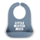 Baby Bib for Eating by Bella Tunno, Waterproof Silicone Bib with Large Food Catcher, Adjustable Fit for Babies 4-12 months & Toddlers 1-3 Years, Boys & Girls, Little Mister Mess by TinyTreasures Baby Boutique