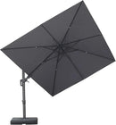 PURPLE LEAF 9' X 12' Left-right Tilting Outdoor Patio Umbrella Swivel Offset Cantilever Heavy Duty Rectangle Aluminum Umbrella with UV Resistant for Deck Pool Patio Backyard, Graphite Grey by GreenHaven Gardens