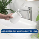 Bathroom Tumbler Cup Ceramic 13.5oz Reusable Toothbrush Cup 400ml, Toothbrush Holder Adequate for Your Bathroom (White) by CozyNest Decor