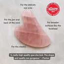 Mount Lai Rose Quartz Gua Sha Facial Tools, Pink Quartz Gua Sha Facial Tools Set and Roller, Guasha Tool for Face to Relieve Muscle Tension and Reduce Puffiness, Anti Aging Skin Care Sets for Women by CozyNest Decor