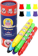 Lebze Jumbo Crayons for Toddlers, 6 Colors Washable Crayons, Easy to Hold Silky Large Crayon for Babies and Children, Safe Non Toxic by TinyTreasures Baby Boutique