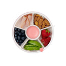GoBe Kids Original Snack Spinner Bundle with Hand Strap and Sticker Sheet - Reusable Snack Container with 5 Compartment Dispenser and Lid | BPA and PVC Free | Dishwasher Safe | No Spill, Leakproof by TinyTreasures Baby Boutique