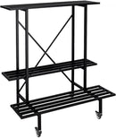 Zhongma 3 Tier Plant Stand with Wheels, Heary Duty Metal Plant Stand, 35.43 L x 17.5 W x 38.6H . Space saving Plant Stand by GreenHaven Gardens