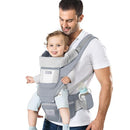 Baby Carrier Ergonomic Infant Carrier with Hip Seat Kangaroo Bag Soft Baby Carrier Newborn to Toddler 7-45lbs Front and Back Baby Holder Carrier for Men Dad Mom (Grey) by TinyTreasures Baby Boutique